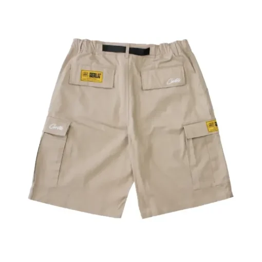 Corteiz-Alcatraz-Cargo-Shorts-Beige