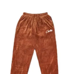 Corteiz-Allstarz-VVS-Velour-Sweatpants-Brown-1