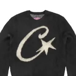 Corteiz C Star Mohair Knit Sweatshirt Black