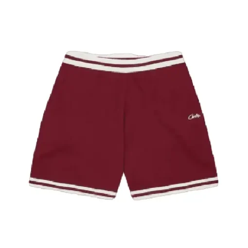 Corteiz-Deala-Knit-Shorts-Burgundy