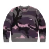 Corteiz Mohair Knit Sweatshirt Sakura Camo